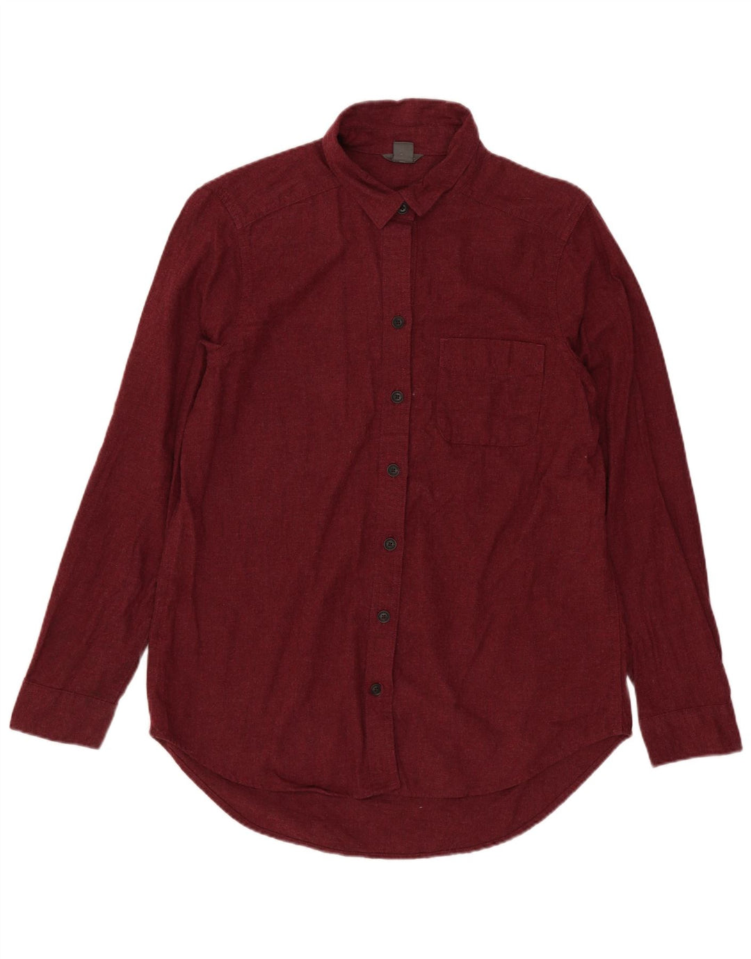 EDDIE BAUER Damen-Oversize-Hemd, UK 10, Größe S, Kastanienbraun, Baumwolle