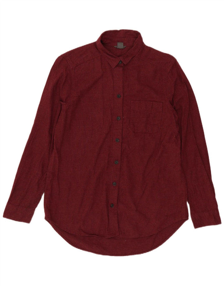 EDDIE BAUER Damen-Oversize-Hemd, UK 10, Größe S, Kastanienbraun, Baumwolle