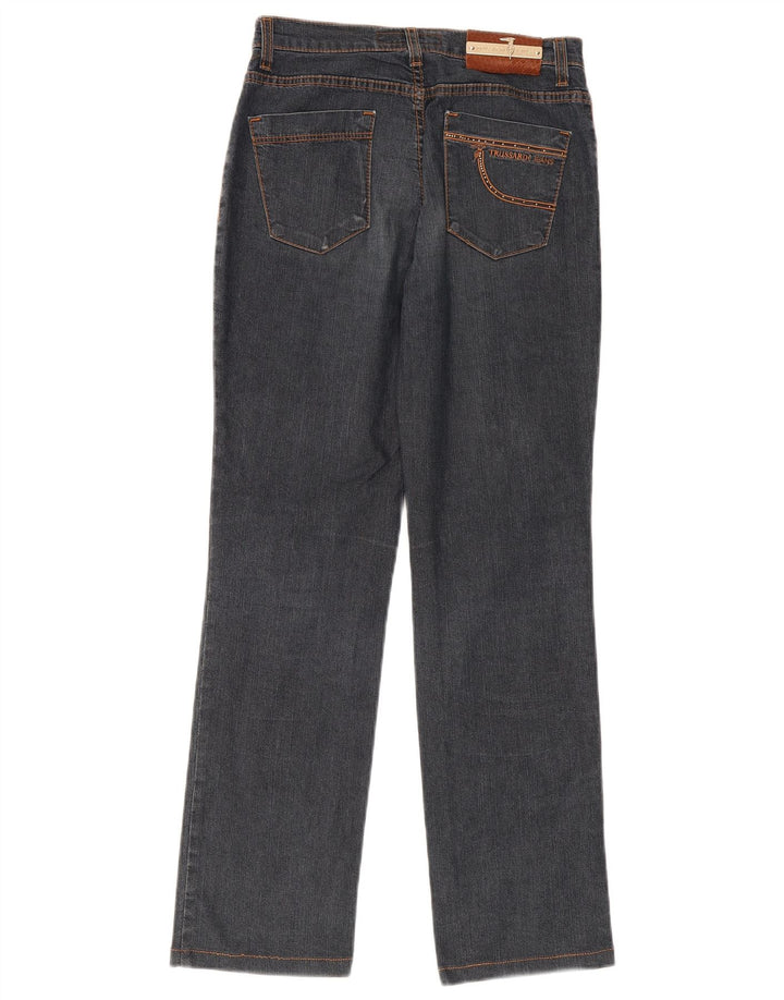 Trussardi Damen Straight Jeans W26 L29 Marineblaue Baumwolle