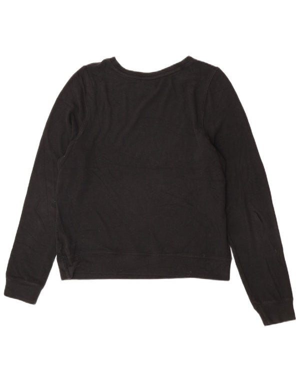 Abercrombie & Fitch Damen Grafik-Sweatshirt-Pullover UK 10 Small Schwarz