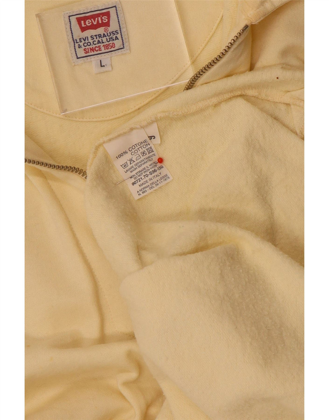 Levi's Herren-Sweatshirt mit Rollkragen, Größe L, Baumwolle, Beige