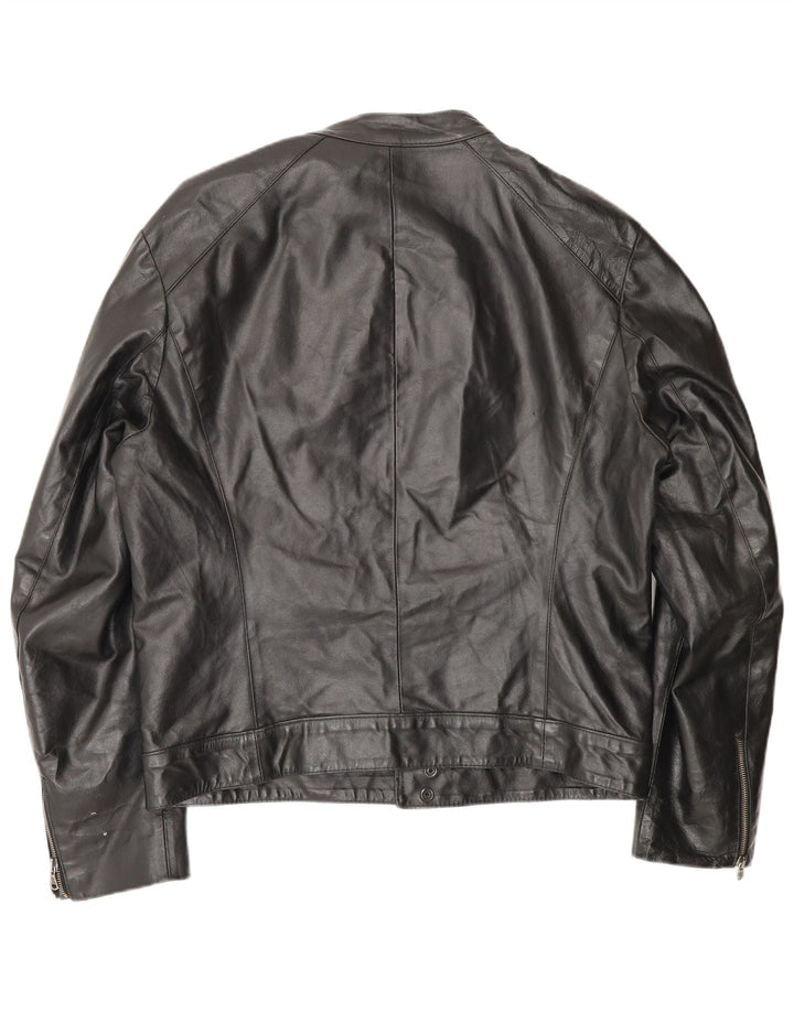 Vintage Herren Lederjacke UK 40 Großes schwarzes Leder