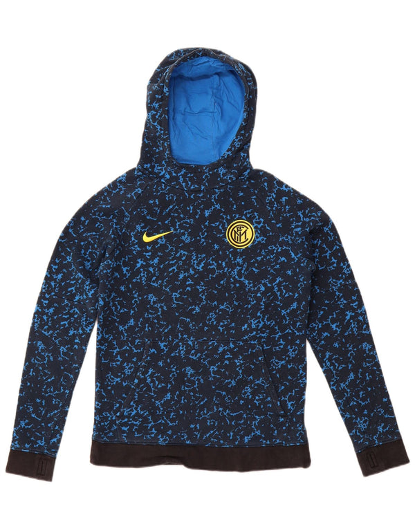 Nike Jungen Inter Mailand Kapuzenpullover, 12–13 Jahre, groß, Marineblau gepunktet