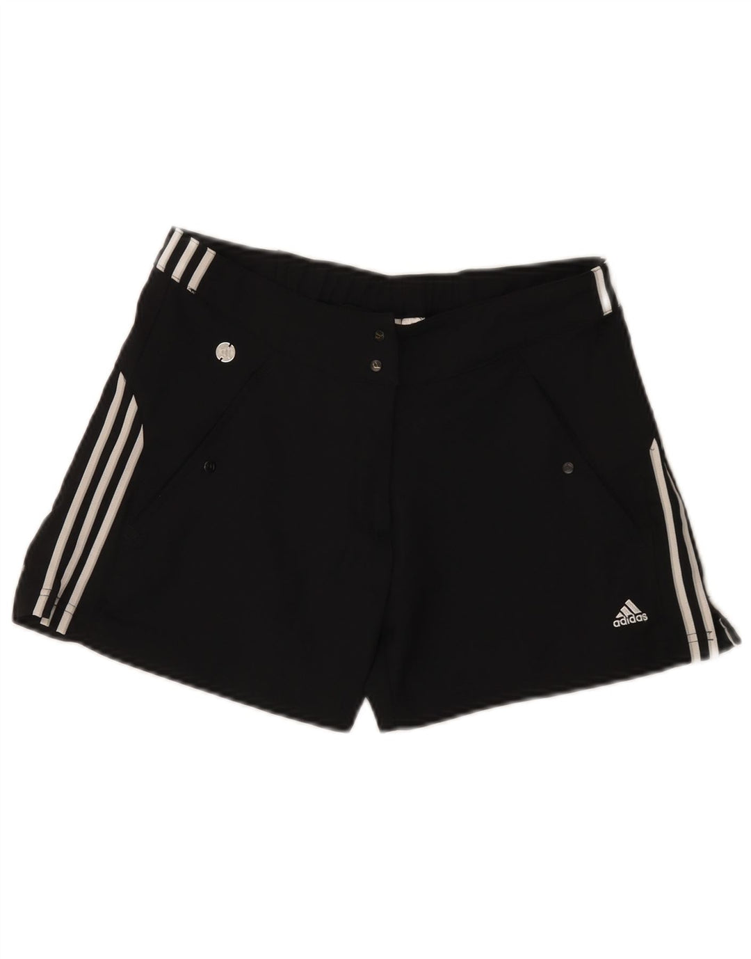 Adidas Damen Climalite Regular Sport Shorts UK 10 Small Schwarz Polyester