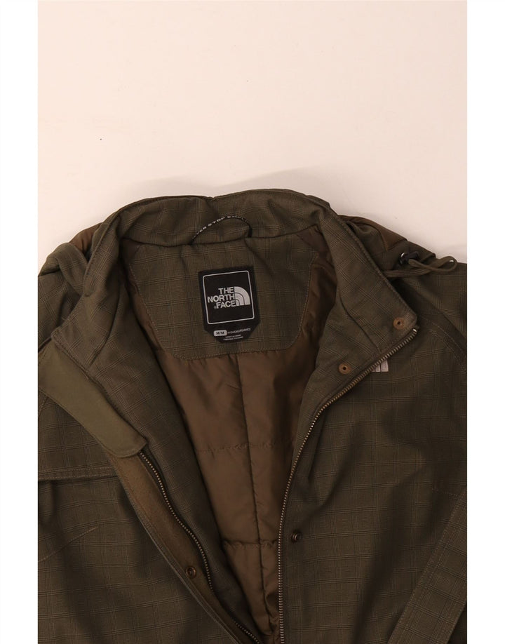 THE NORTH FACE Damen-Windjacke mit Kapuze, UK 14, mittelgrün kariert