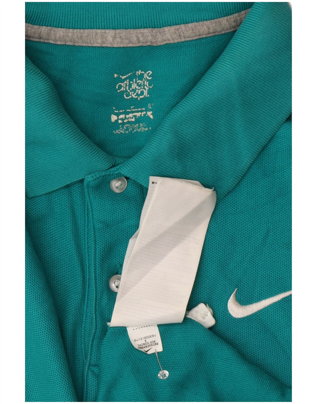 Nike Herren-Poloshirt, klein, türkisfarbene Baumwolle