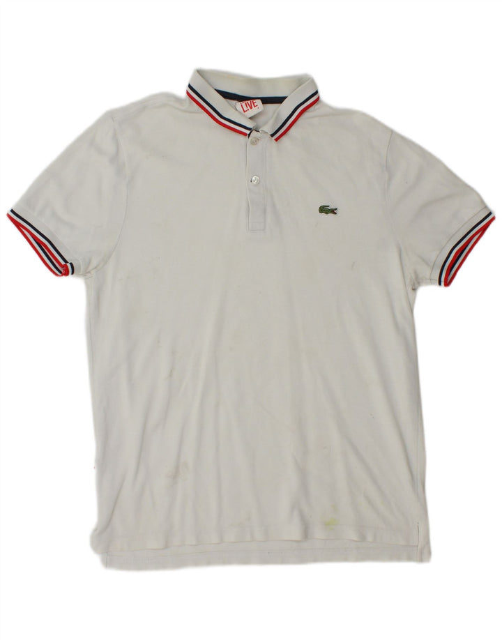 LACOSTE Herren-Poloshirt, Größe 4, mittelweiße Baumwolle