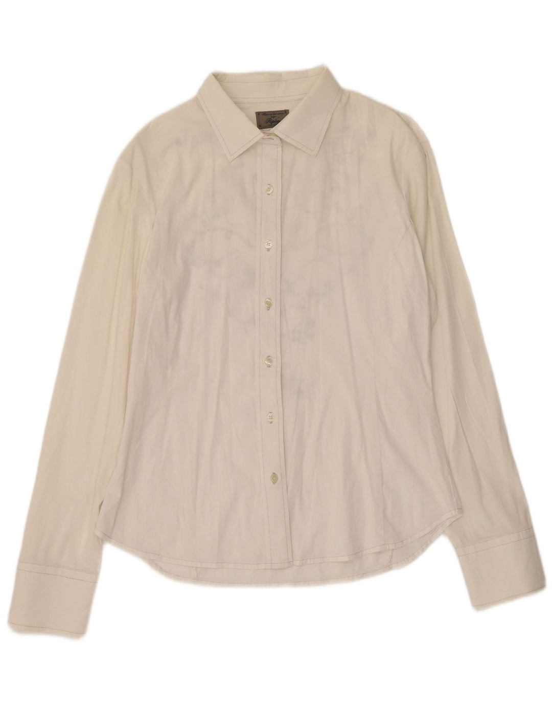 Replay Womens Graphic Shirt UK 14 Großes weißes Blumenmuster