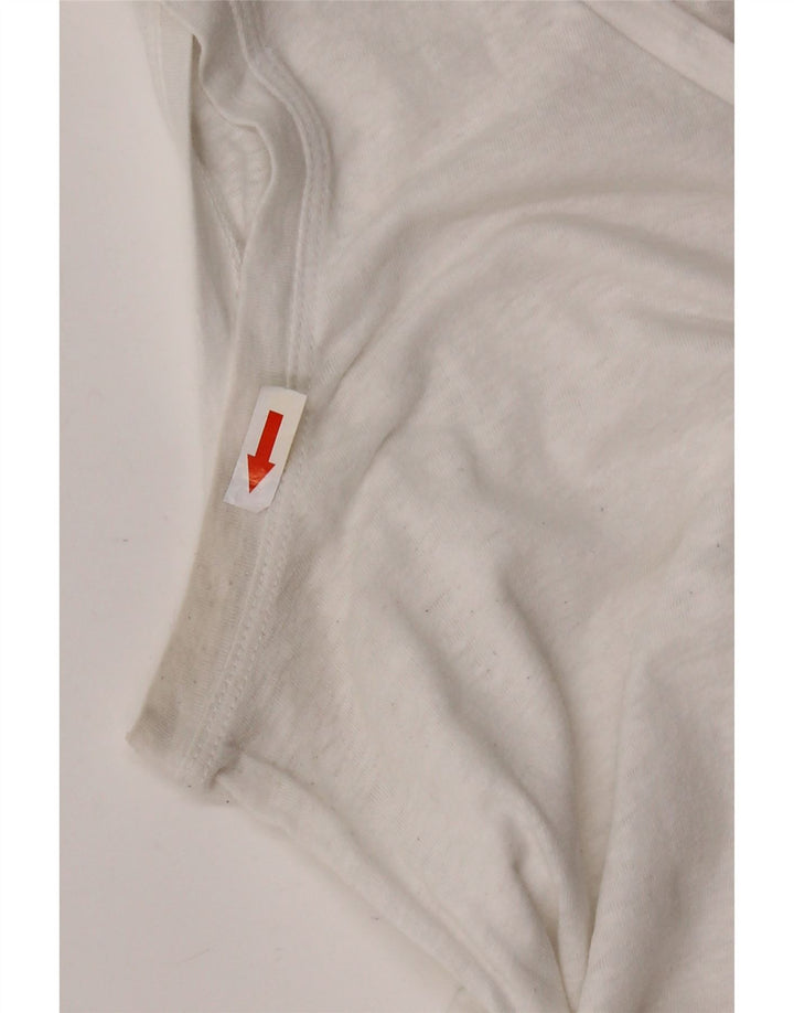 J. CREW Damen-Trägershirt UK 12 Mittelweiße Baumwolle