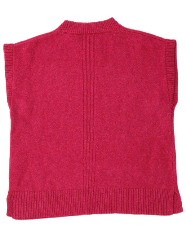 Crew Clothing Damen Kurzarm-Weste-Tanktop UK 14 Large Lila Wolle