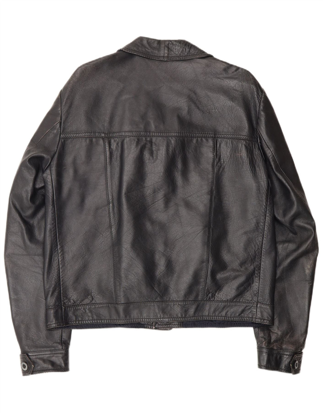 Vintage Herren Lederjacke UK 40 Large Schwarz