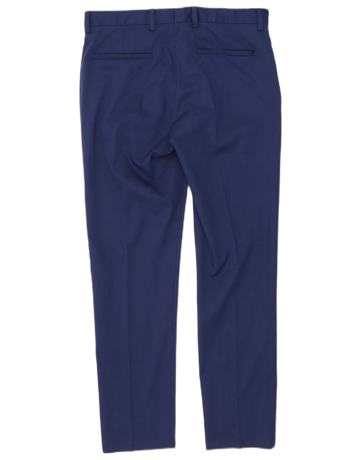Zara Slim Chino-Hose für Herren, EU 42, Größe L, W32, L30, Blau, Polyester