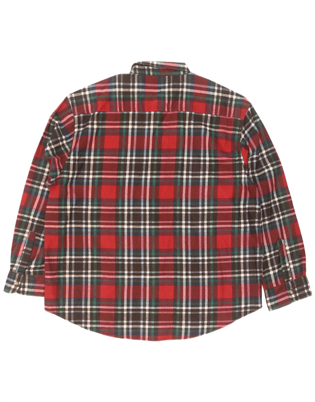 Identisches Flanellhemd für Herren, Größe 43/44, XL, rot kariert, Baumwolle