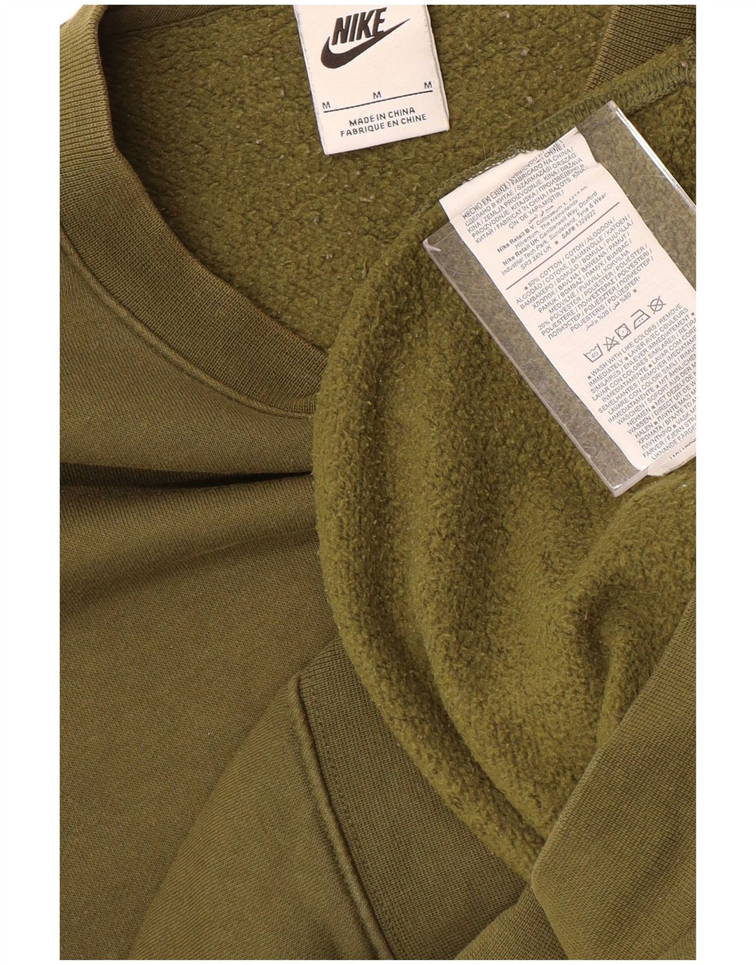 Nike Herren-Sweatshirt-Pullover, mittlere Khaki-Baumwolle