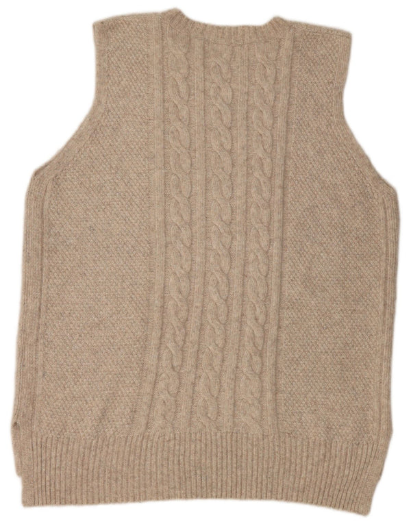 Marks & Spencer Damen Weste Tank Top UK 16 Large Beige Polyester