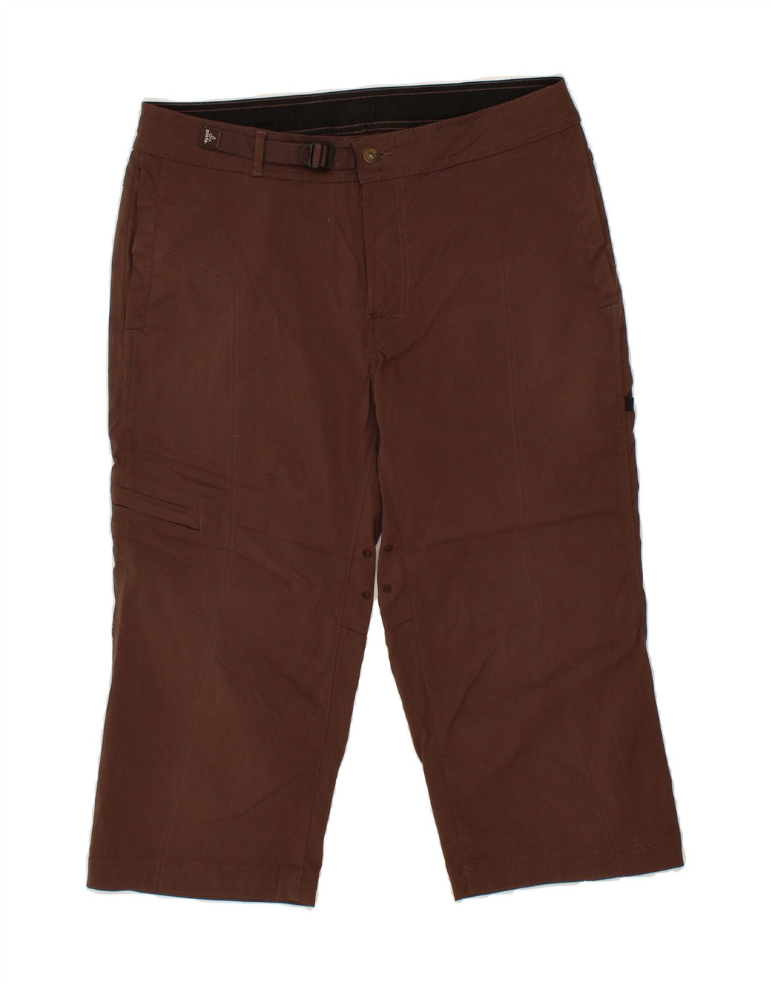 PRANA Womens Straight Capri Trousers UK 14 Medium W34 Brown Vintage Prana and Second-Hand Prana from Messina Hembry 
