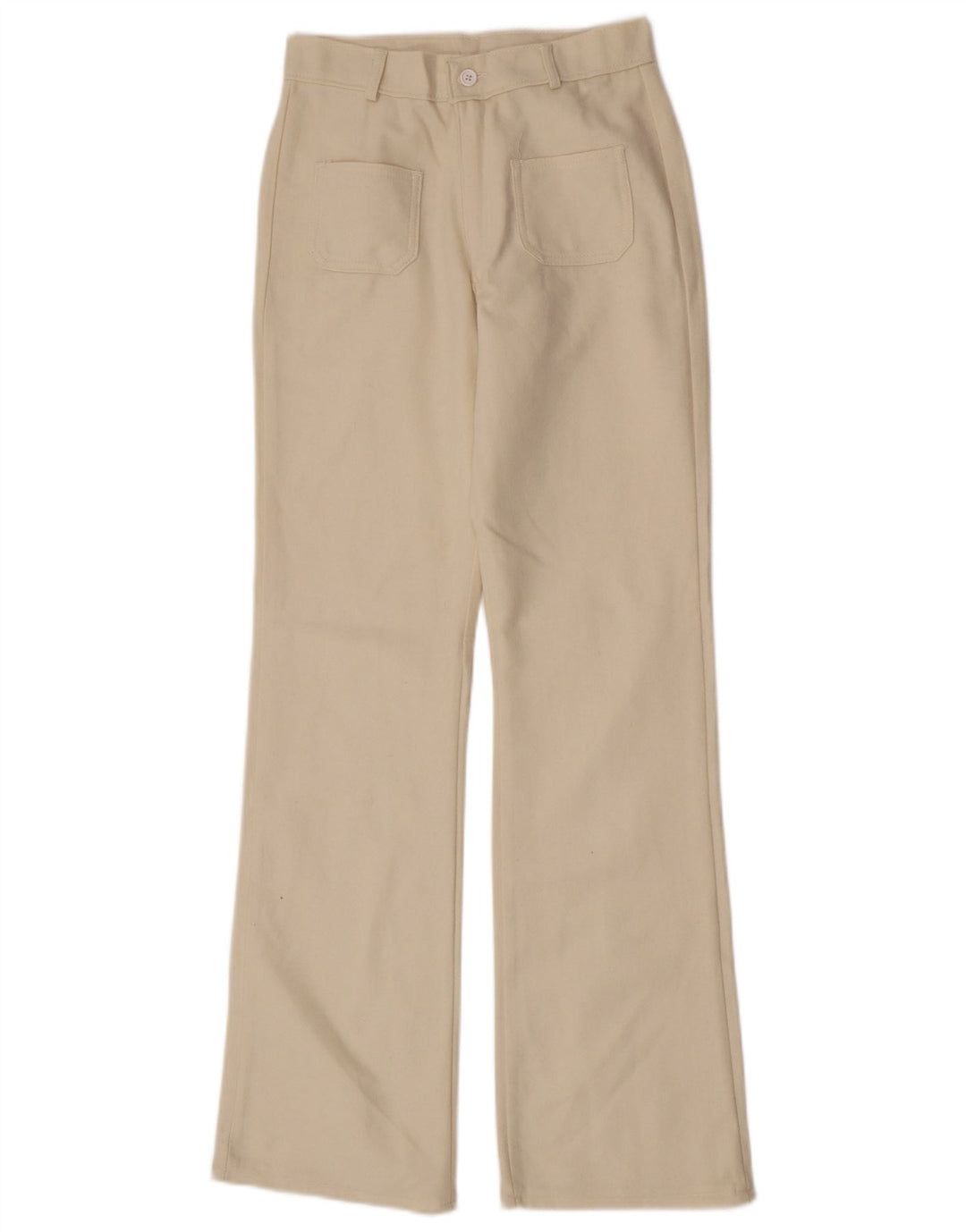 Vintage Damen Bootcut Hose IT 40 Small W26 L33 Off White