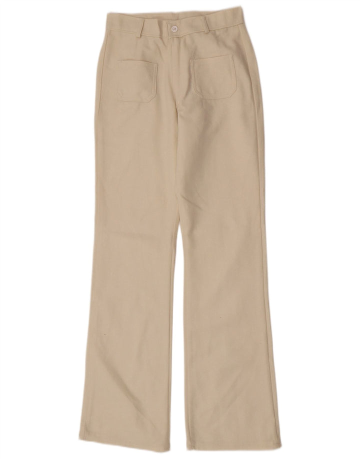 Vintage Damen Bootcut Hose IT 40 Small W26 L33 Off White