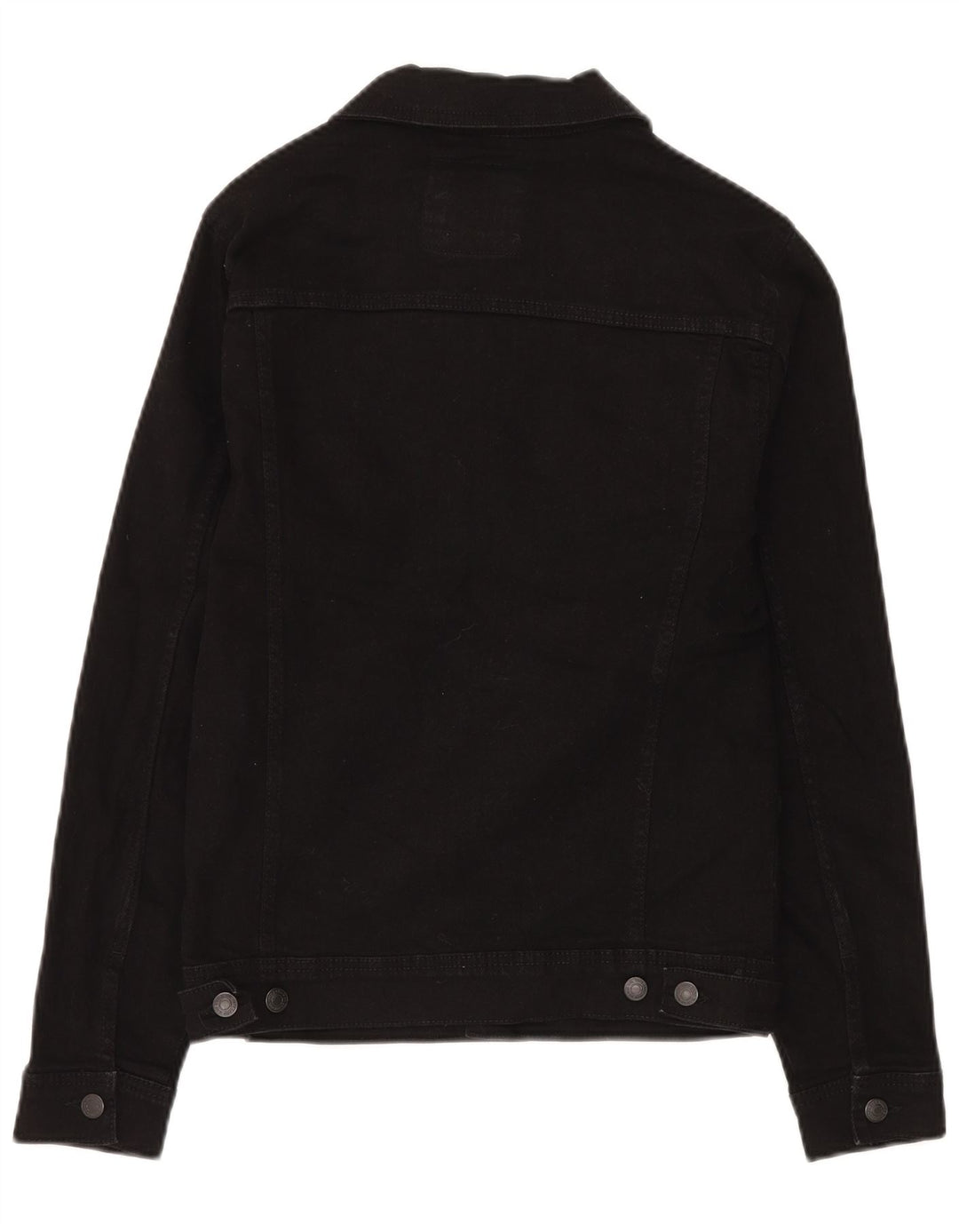 Zara Herren Jeansjacke UK 36 Small Schwarze Baumwolle