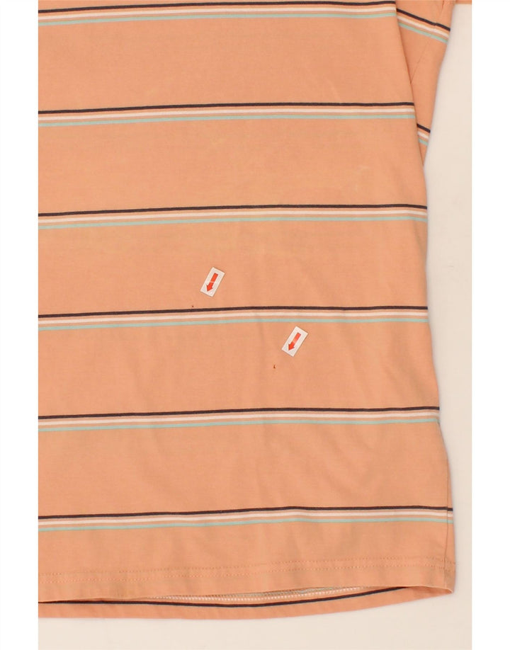 FAT FACE Womens T-Shirt Top UK 14 Medium Orange Striped Cotton Vintage Fat Face and Second-Hand Fat Face from Messina Hembry 