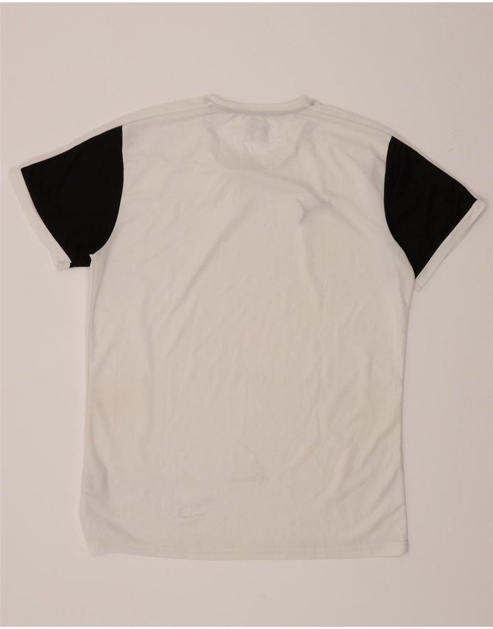 Puma Herren T-Shirt Top Large Weiß Colourblock Polyester