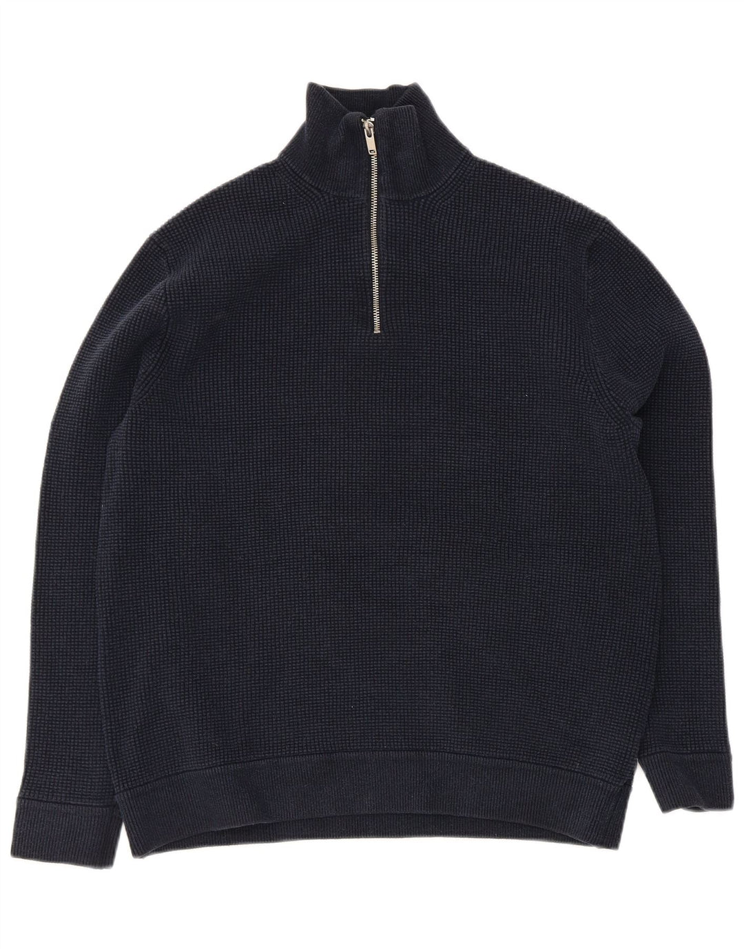 Marks & Spencer Herren-Pullover mit Reißverschluss am Hals, XL, Marineblau, Polyester