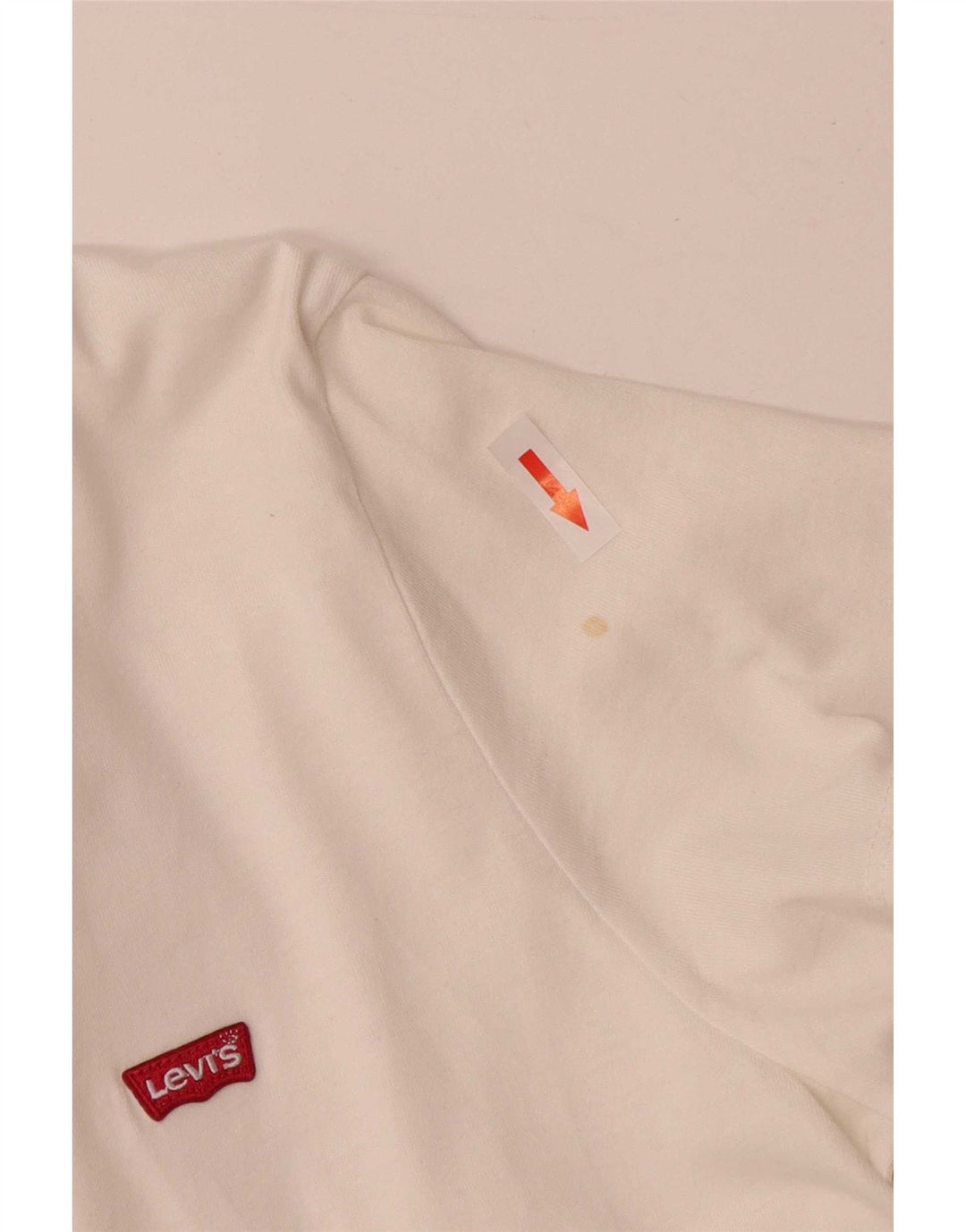Levi's Herren-T-Shirt-Oberteil aus mittelweißer Baumwolle