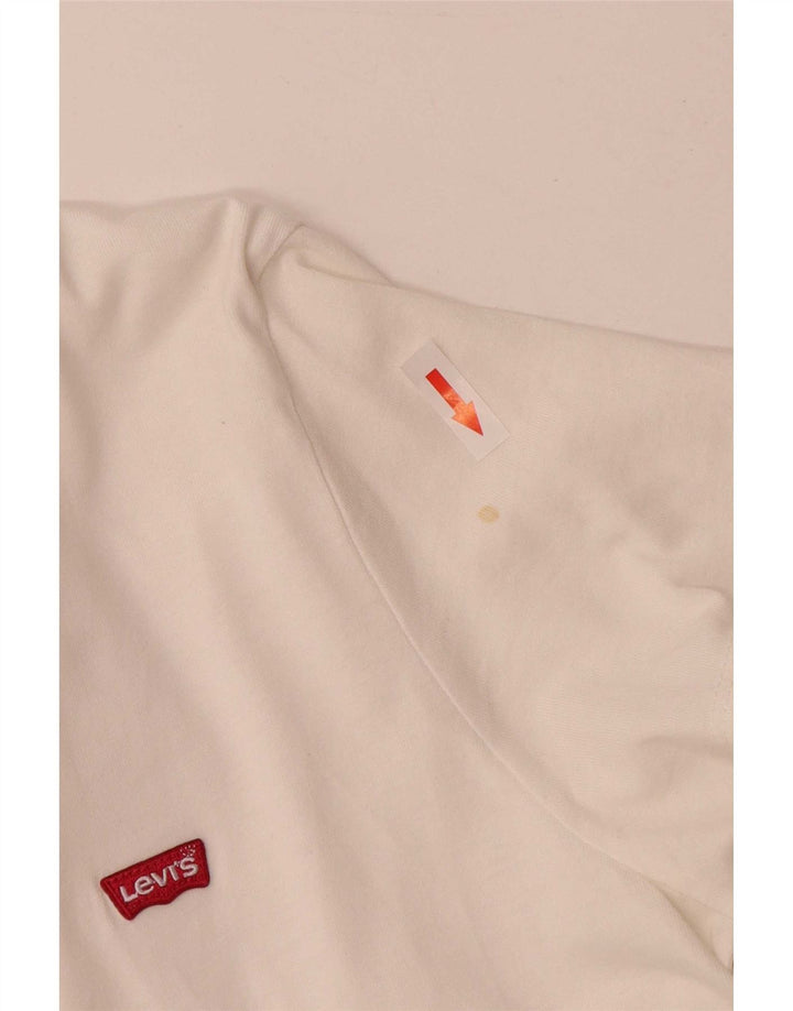 Levi's Herren-T-Shirt-Oberteil aus mittelweißer Baumwolle