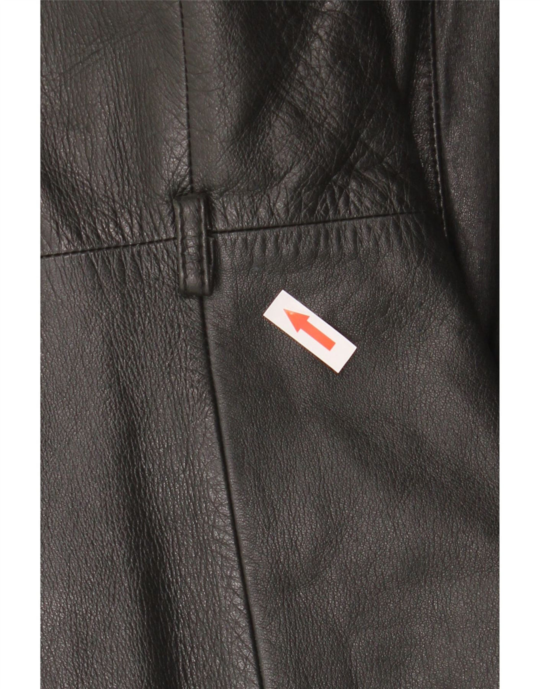 Vintage Damen Ledermantel UK 10 Small Schwarz