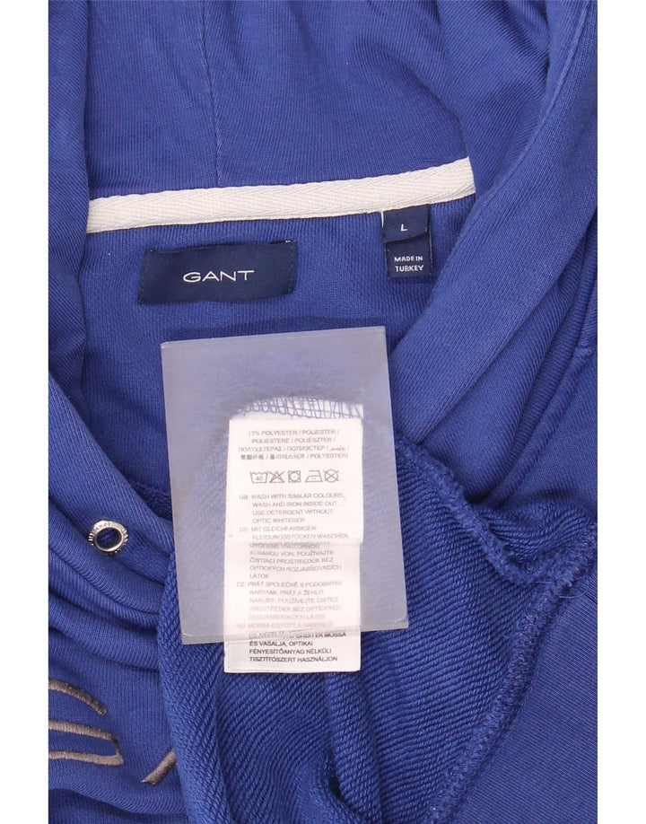 Gant Herren-Kapuzenpullover mit Grafik, groß, aus blauer Baumwolle