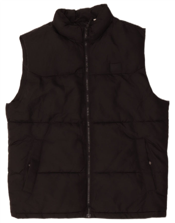 Jack & Jones Herren Wattierte Weste UK 42 XL Schwarz Polyester