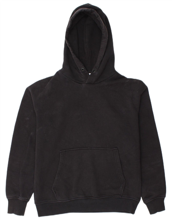 Zara Herren-Hoodie-Pullover aus mittelschwarzer Baumwolle