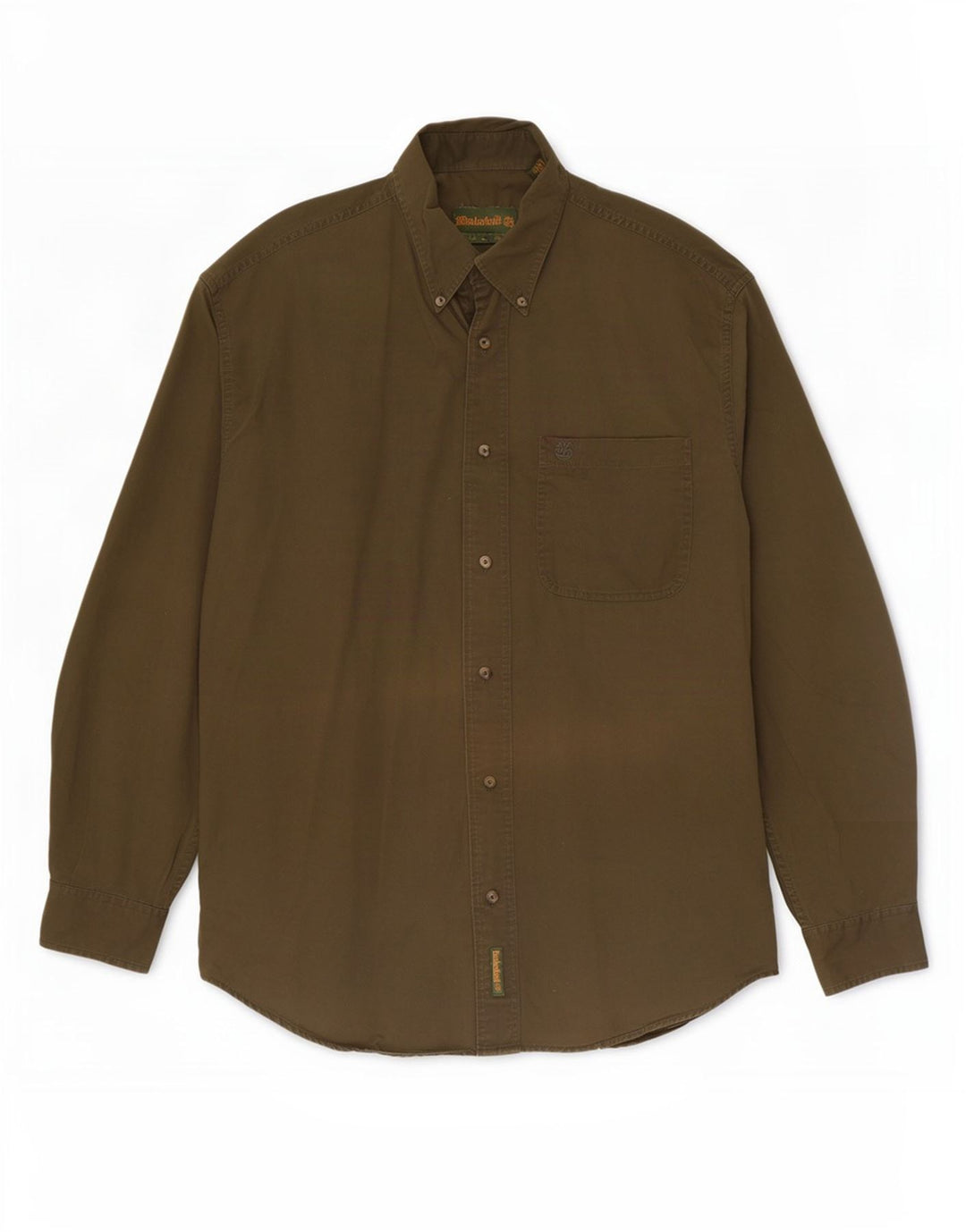 Timberland Herrenhemd aus mittlerer Khaki-Baumwolle