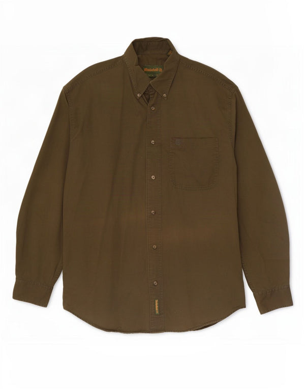 Timberland Herrenhemd aus mittlerer Khaki-Baumwolle