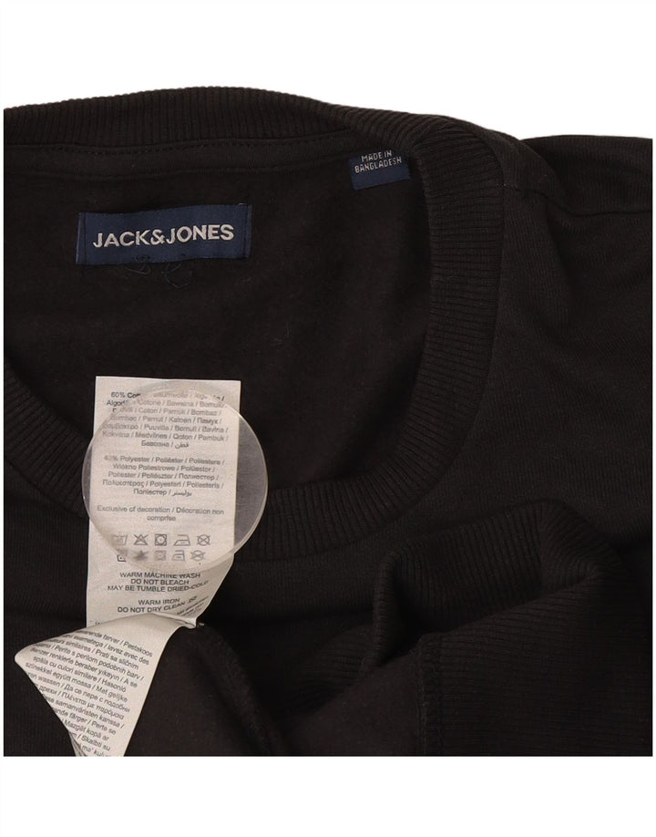 Jack & Jones Herren-Sweatshirt mit Grafik, mittelgraue Baumwolle