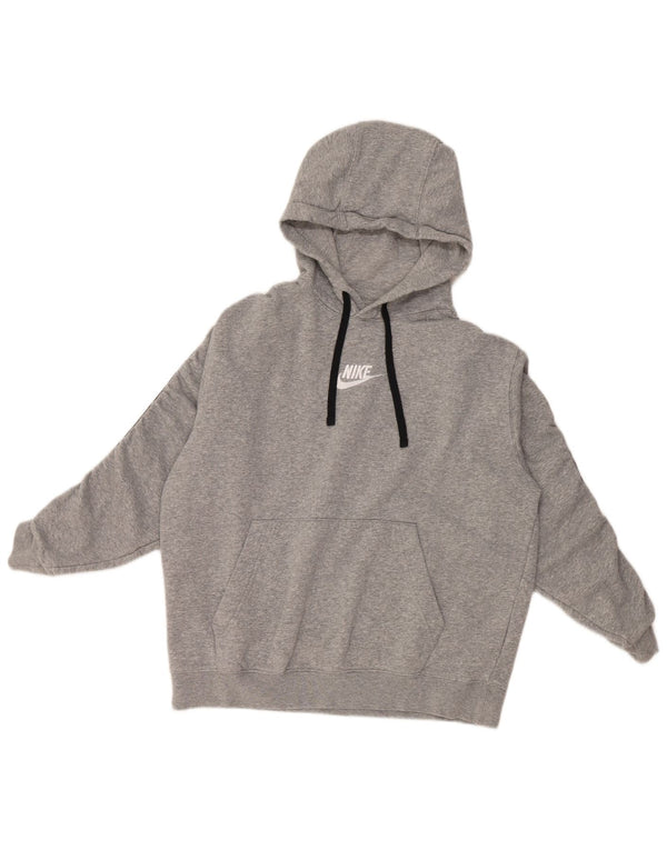 NIKE Womens Graphic Full Trainingsanzug UK 14 Mittelgraue Colourblock-Baumwolle