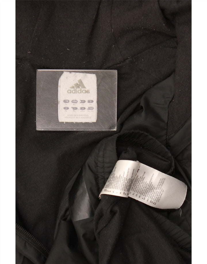 Adidas Herren Kapuzen-Regenjacke UK 42 XL Schwarz Polyester