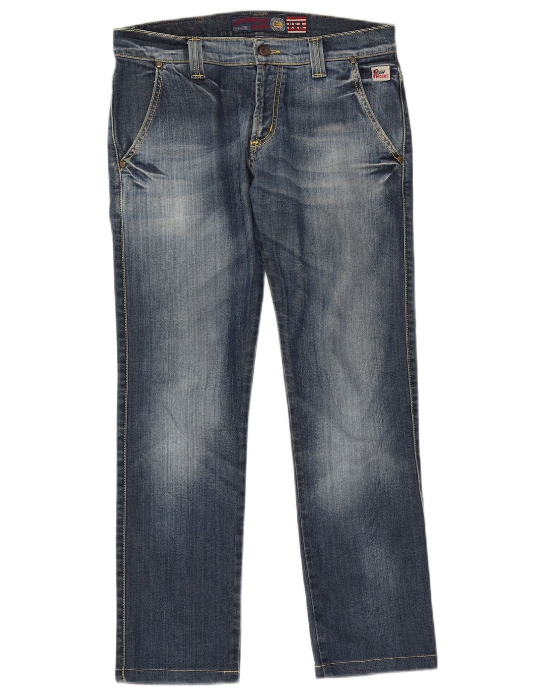 Roy Rogers Herren Straight Jeans W32 L28 Blaue Baumwolle