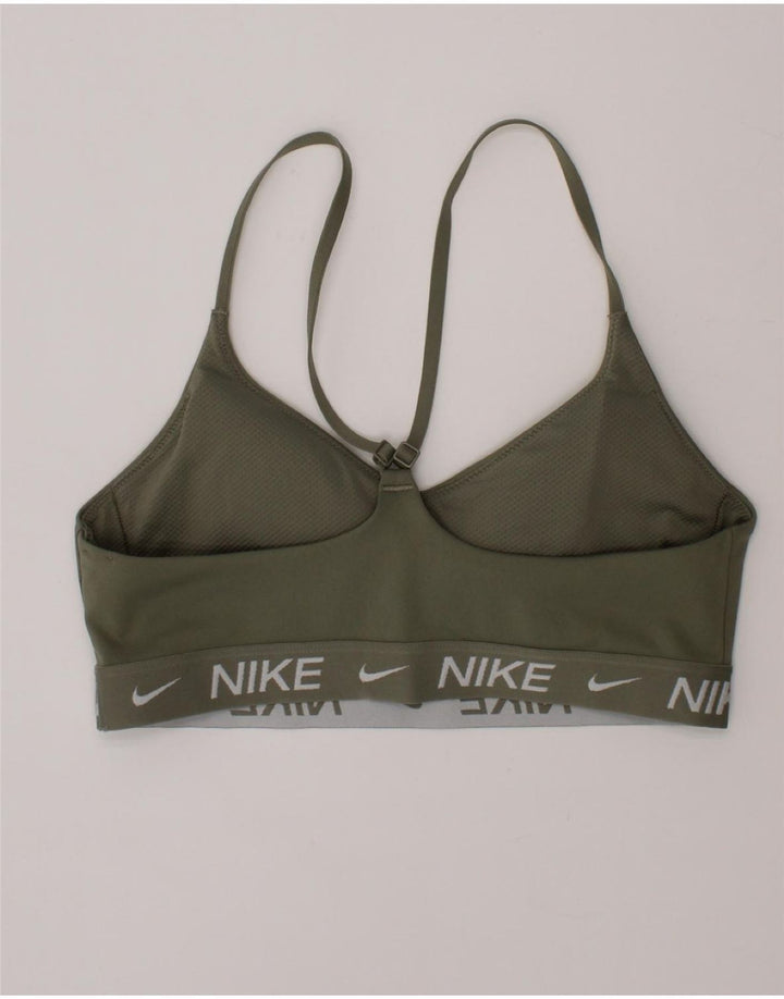 Nike Damen Graphic Sport-BH-Oberteil, klein, Khaki, Polyester, Sport