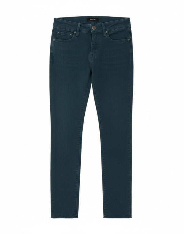 Replay Damen Luz Slim Jeans W25 L27 Blaue Baumwolle