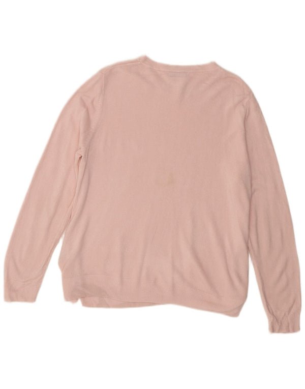 Marks & Spencer Damen-Pullover mit U-Boot-Ausschnitt, UK 20 2XL, Rosa, Acryl