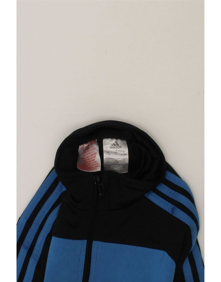 ADIDAS Boys Tracksuit Top Jacket 9-10 Years Black Colourblock Polyester Vintage Adidas and Second-Hand Adidas from Messina Hembry 
