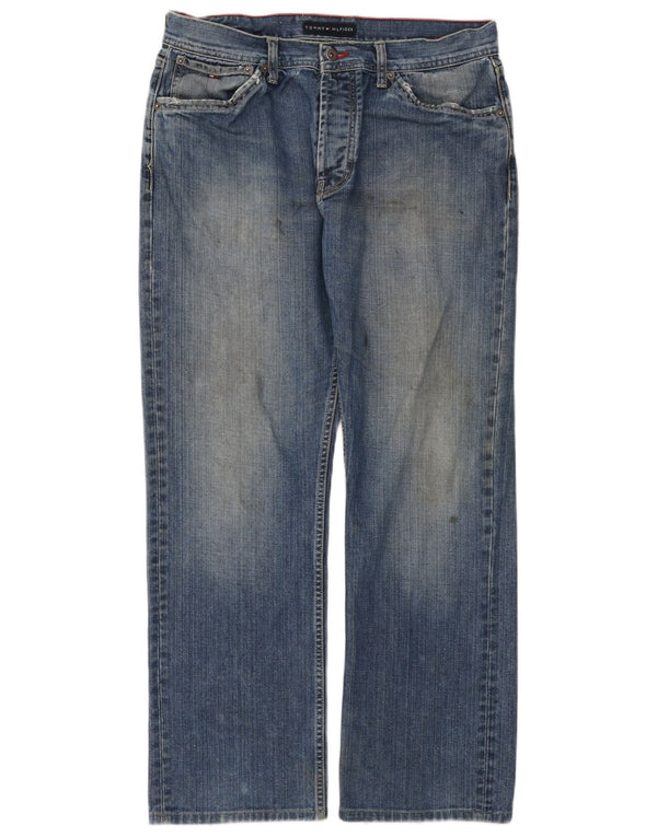 Tommy Hilfiger Mens Straight Jeans W34 L32 Blue Cotton
