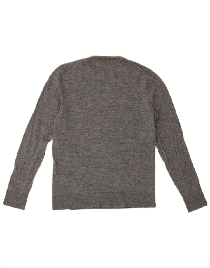 Jack & Jones Herren-Pullover mit Rundhalsausschnitt, mittelgraue Wolle