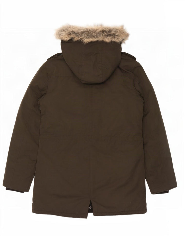Guess Militär-Parka mit Kapuze für Herren, UK 40, Größe L, Khaki, Polyester