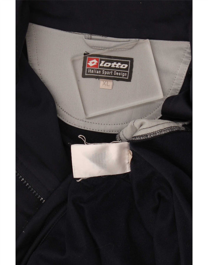 Lotto Herren-Trainingsanzug-Oberteil, Jacke, XL, Marineblau, Farbblock-Polyester