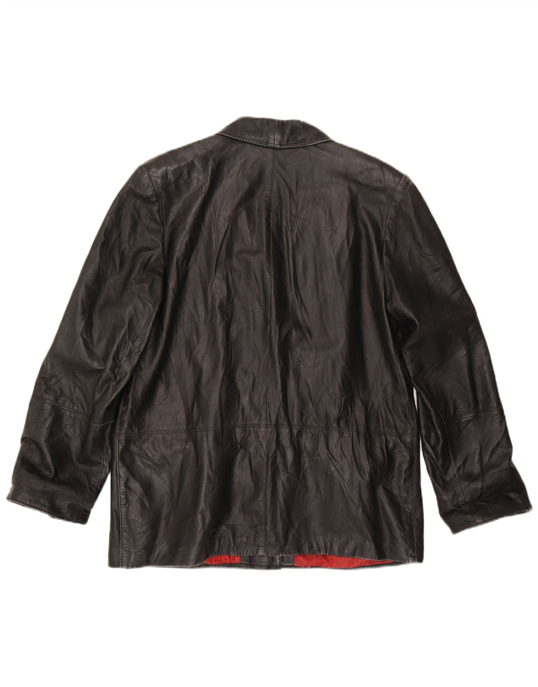Vintage Damen Lederjacke IT 50 XL Schwarzes Leder