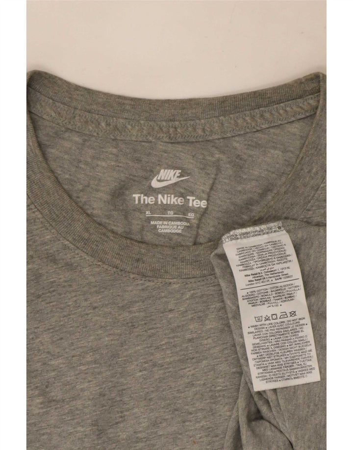 Nike Mens T-Shirt Top XL Grey Cotton