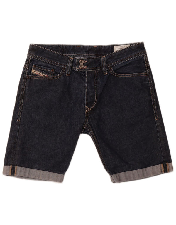 DIESEL Damen Viker-R-Box Jeansshorts W28 Mittelmarineblaue Baumwolle
