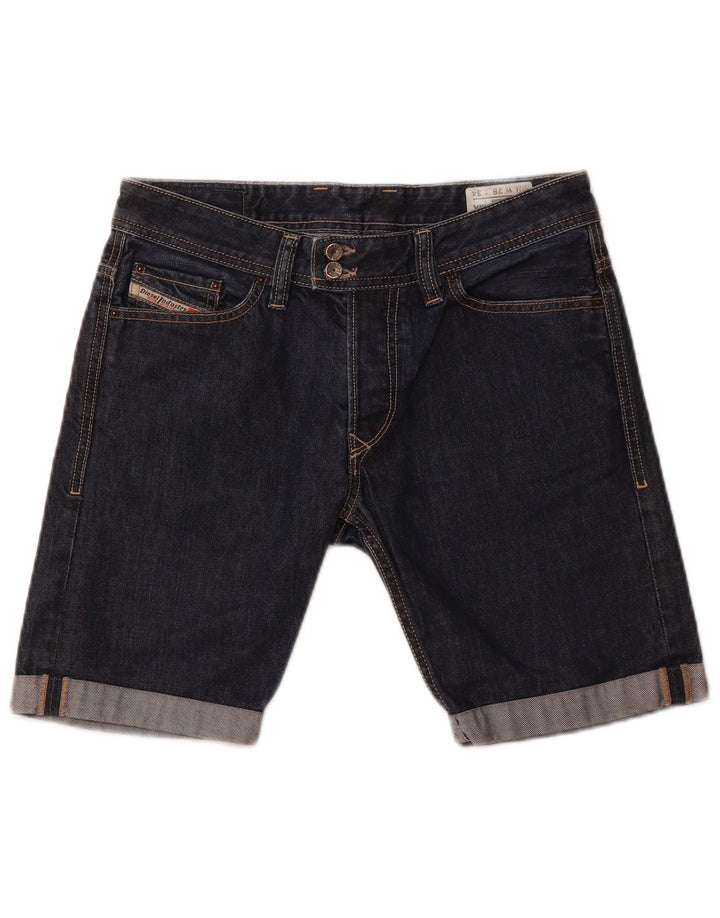 DIESEL Damen Viker-R-Box Jeansshorts W28 Mittelmarineblaue Baumwolle